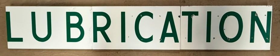Lot 246: Cities Service SSP LUBRICATION Porcelain Gas Service Station 11' Awning Sign