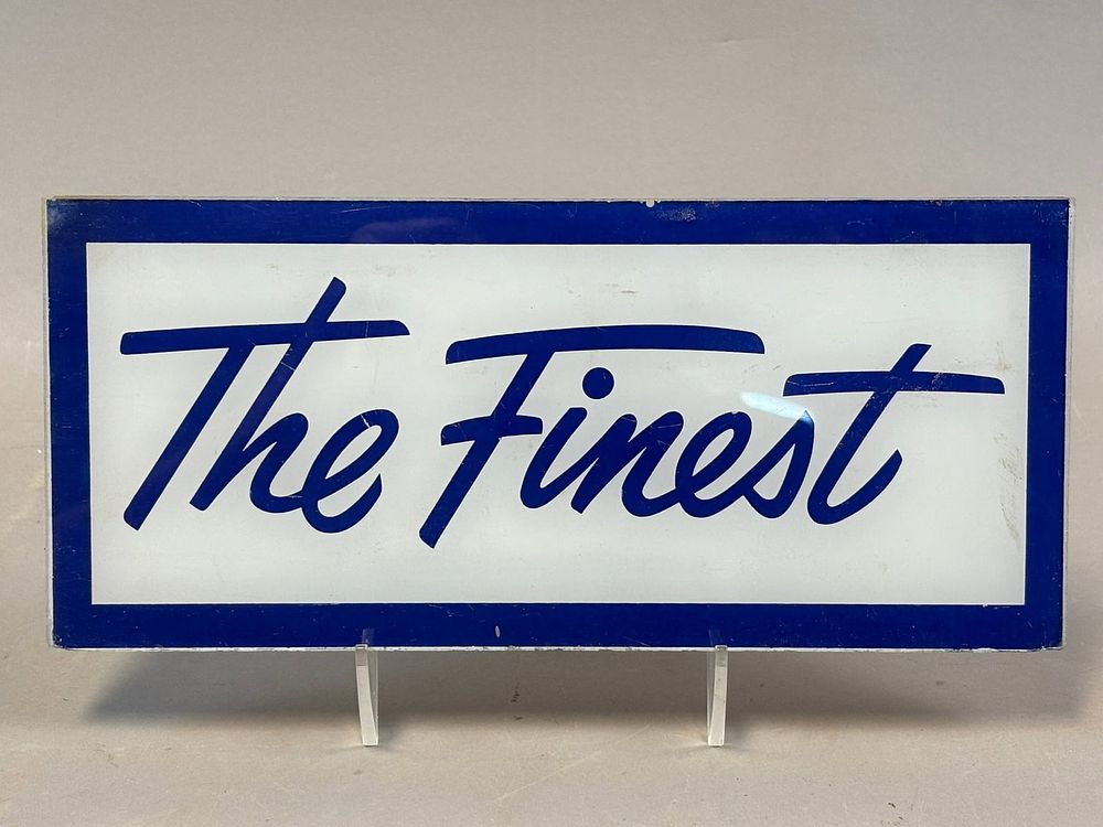 Lot 266: The Finest Original Gas Pump Advertising Face Plate Glass Signs