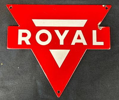Conoco Royal Original Porcelain Gas Pump Advertising Sign. 8.5" x 10" - great original condition.