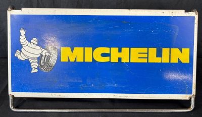 Michelin Painted Metal Advertising Store Display Tire Rack. 19" x 10"