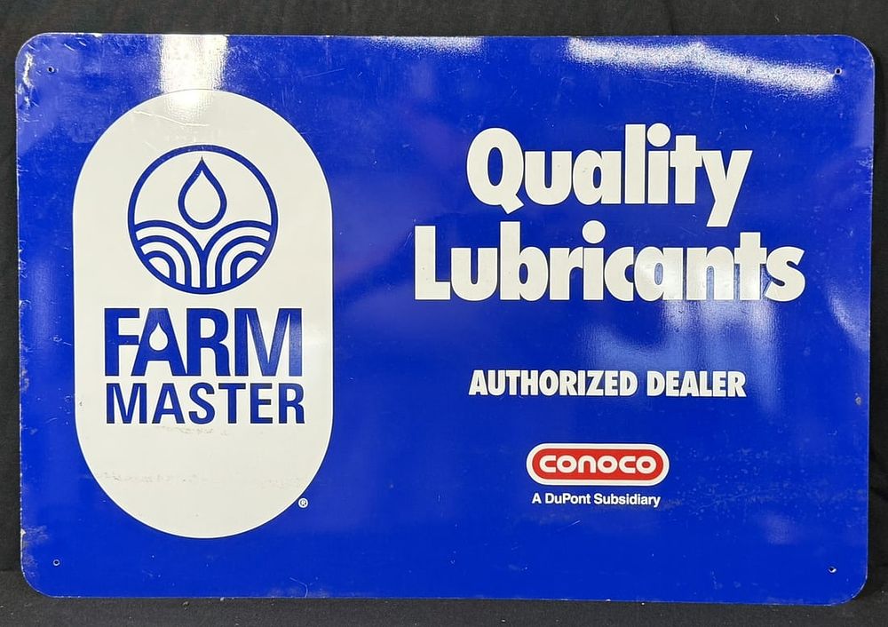 Lot 222: Conoco Farm Master DST Authorized Dealer Painted Metal Sign