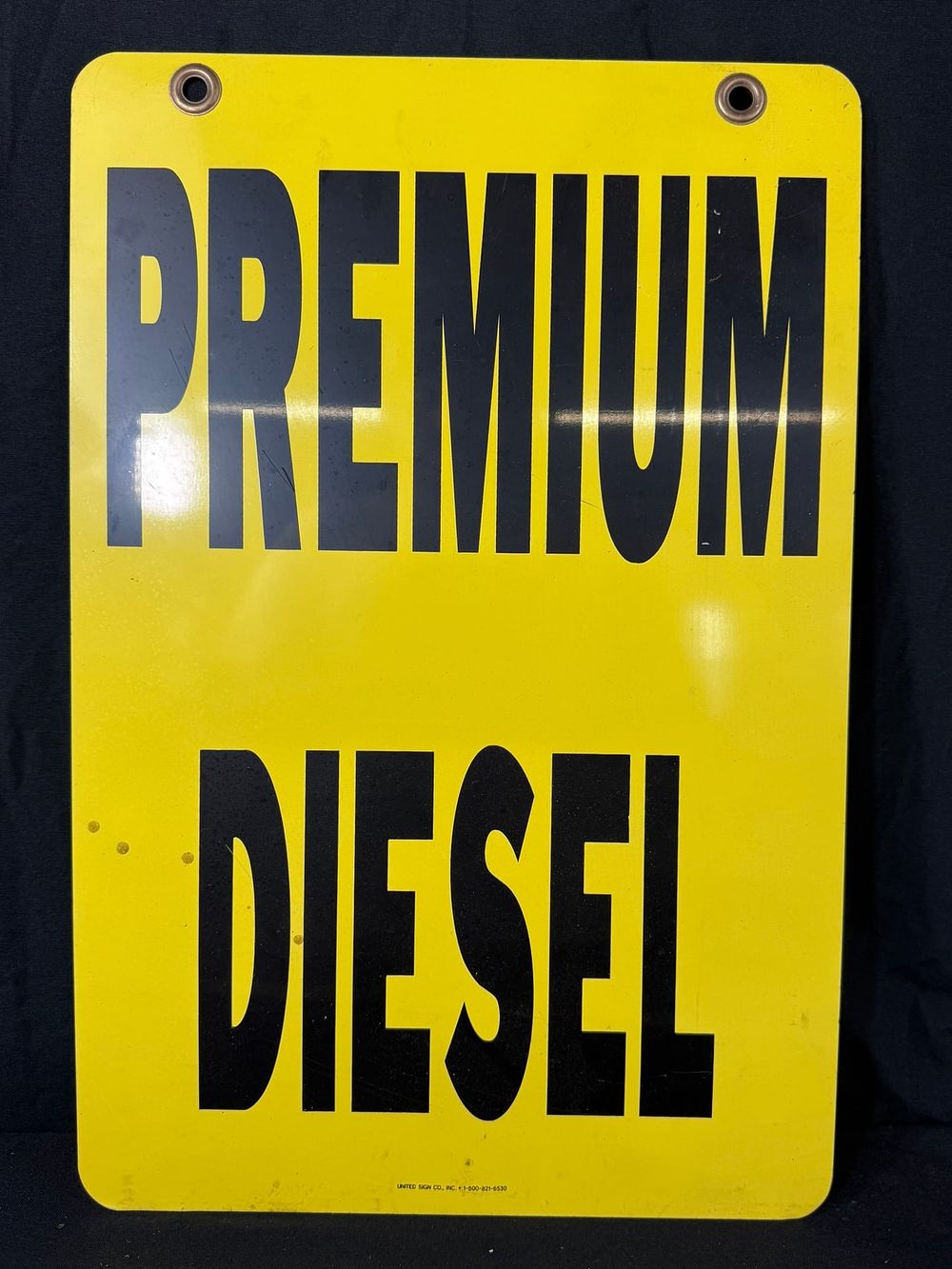 Lot 223: Premium Diesel DST Painted Metal Gas Service Station Sign