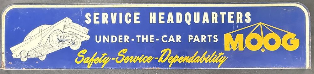 Lot 236: MOOG Service Headquarters Under The Car Parts SST Rack Sign