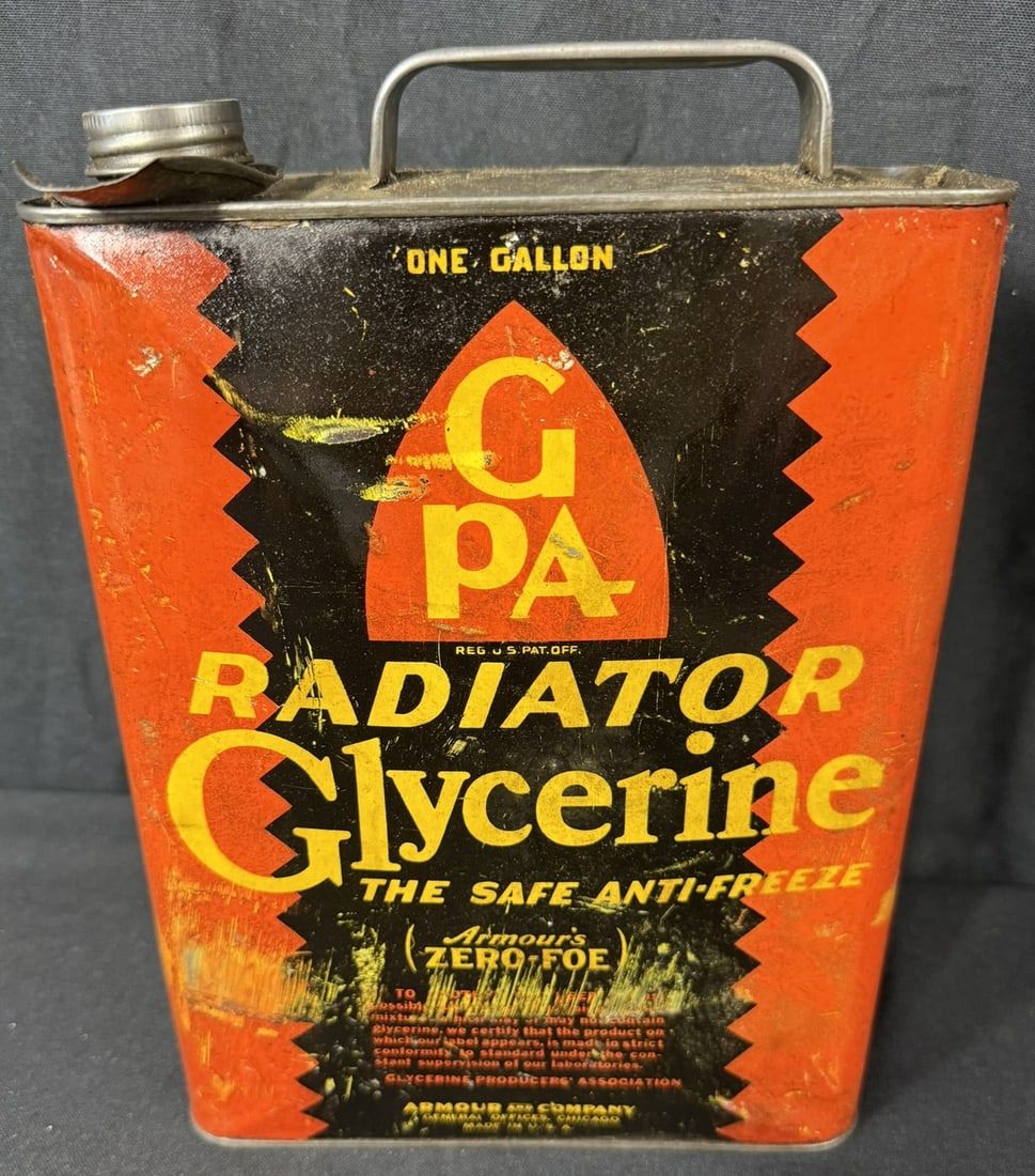 Lot 251B: GPA Radiator Glycerine Gallon Slim Can Armour's Zero-Foe