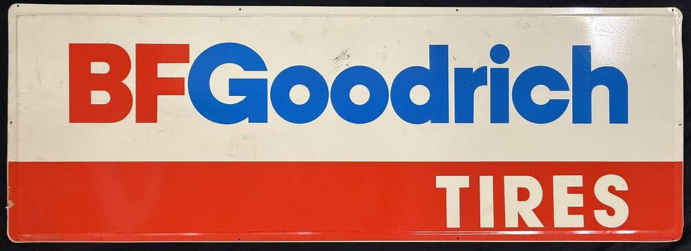 Lot 271: BF Goodrich Tires SST Painted Metal Advertising 5' Sign