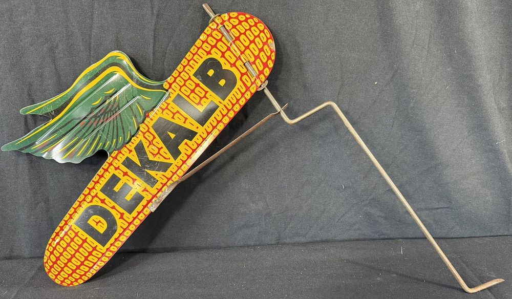Lot 372: Dekalb DST Painted Metal Tin Weathervane Corn Sign