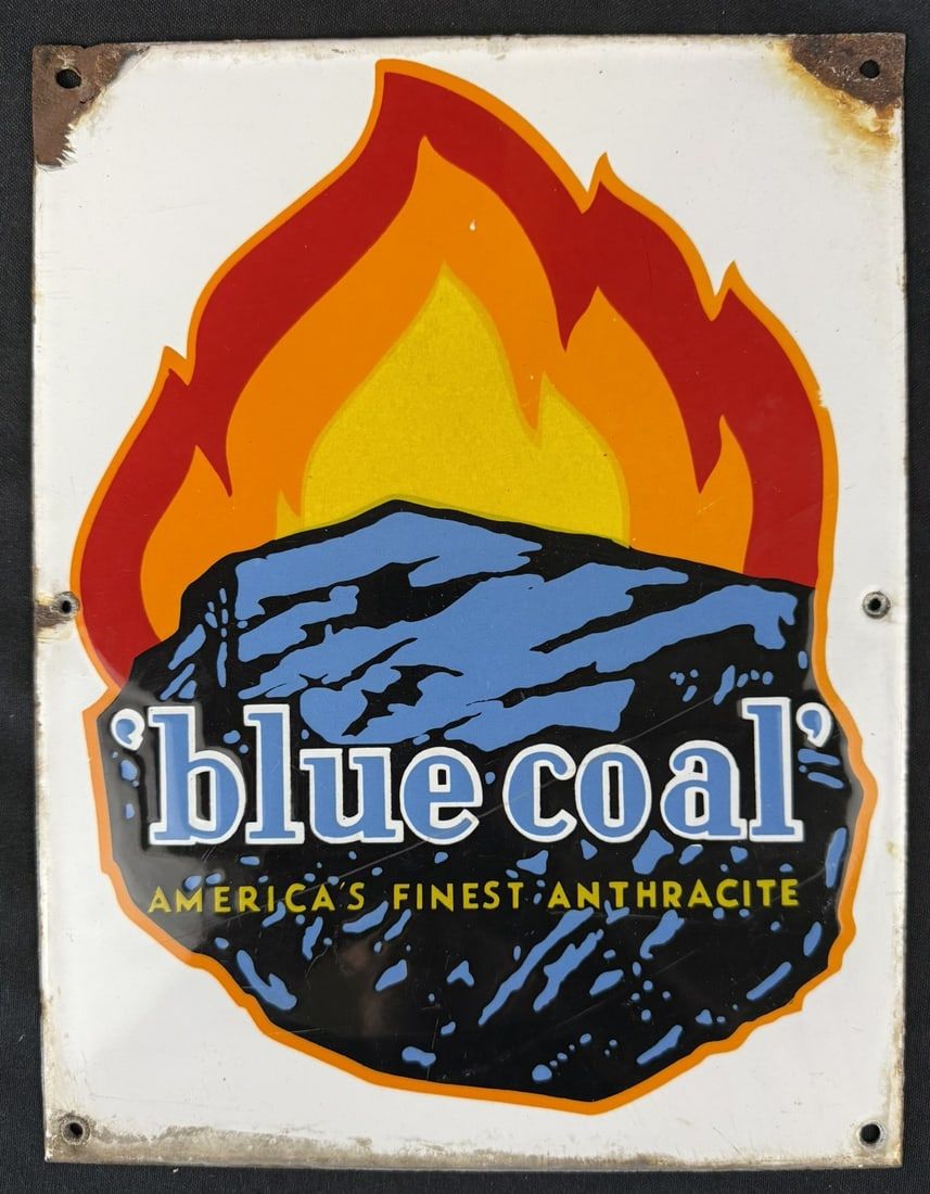 Lot 376: Blue Coal America's Finest Anthracite SSP Porcelain Sign