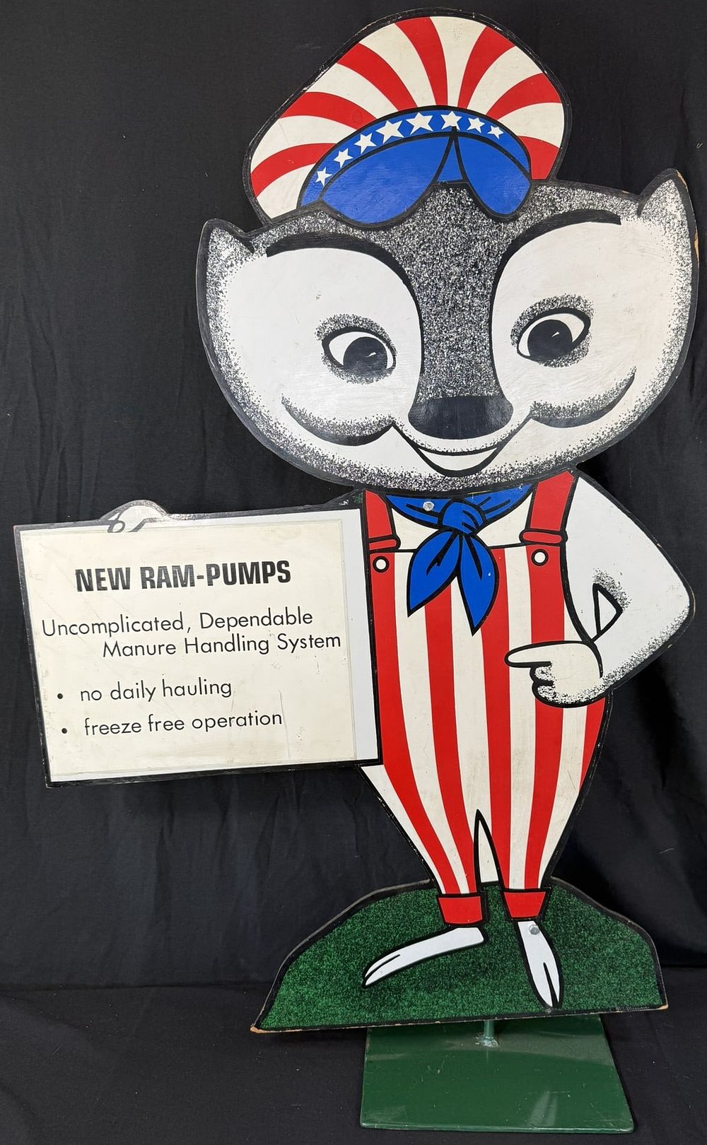 Lot 381: New Ram Pumps Manure Handling System 4' Badger Store Sign