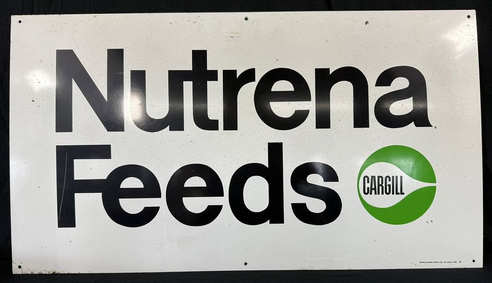 Lot 398: Nutrena Feeds SST Painted Metal Farm Advertising Sign