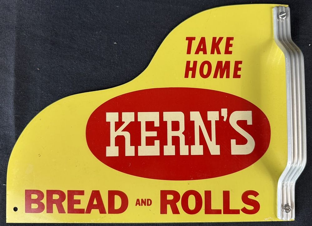 Lot 399: Take Home Kern's Bread & Rolls DST Painted Door Pull Sign