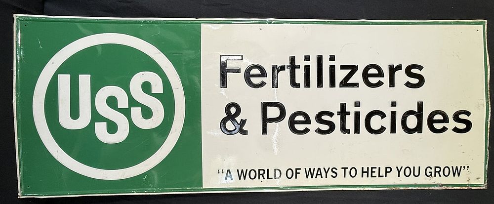 Lot 460: USS Fertilizers & Pesticides SST Tin Embossed Farm Sign