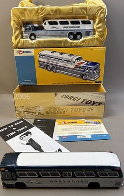 Pair Vintage Original NOS Corgi Greyhound Bus Box. Please make sure you view all photos and ask 