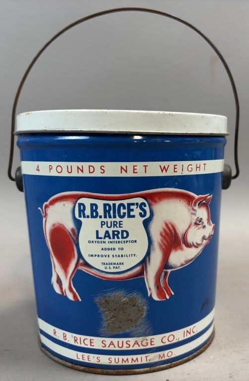 Lot 205: RB Rice 4 lb Pure Lard Lee's Summit Missouri