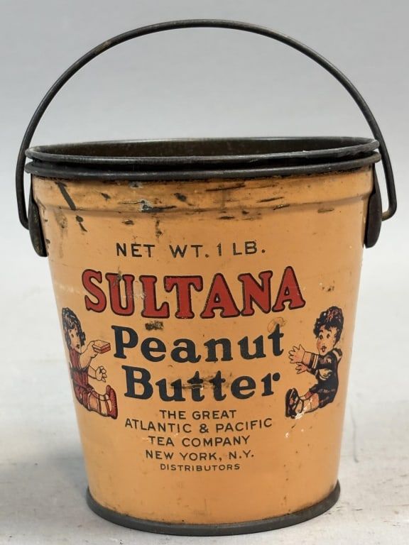 Lot 206: Sultana 1 lb Peanut Butter Tin New York, NY