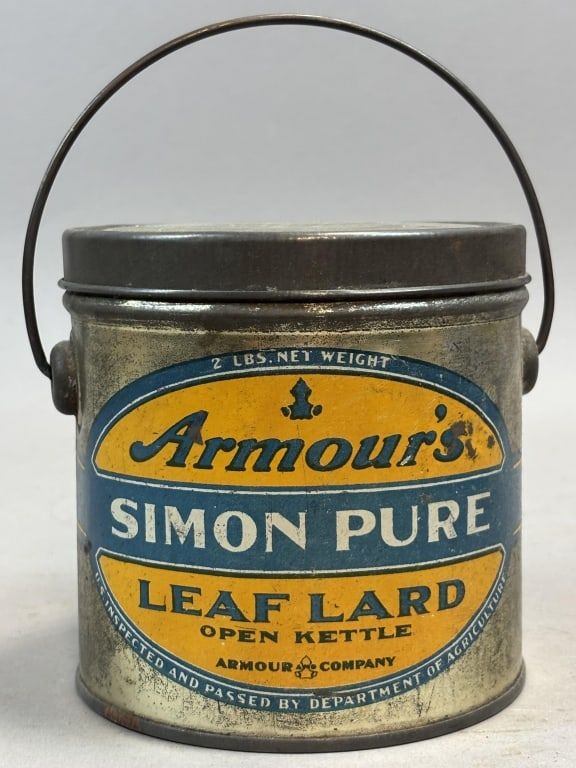 Lot 207: Armour's Simon Pure Leaf Lard 2 lbs Tin