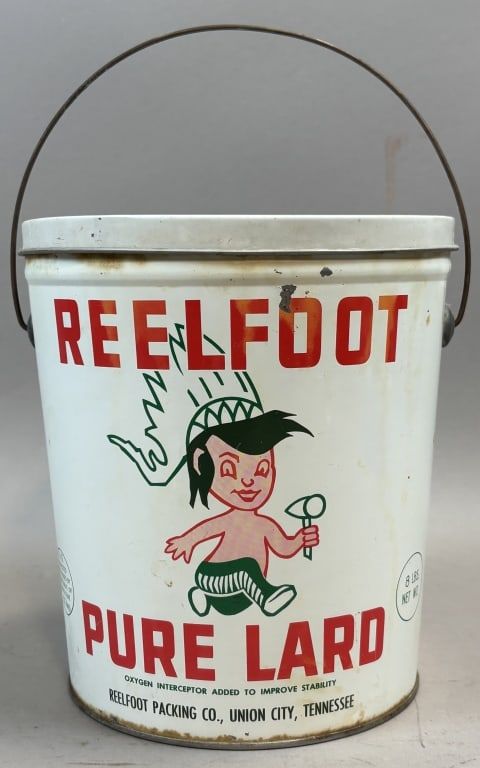Lot 209: Reelfoot 8lbs Lard Tin Union City, Tennessee