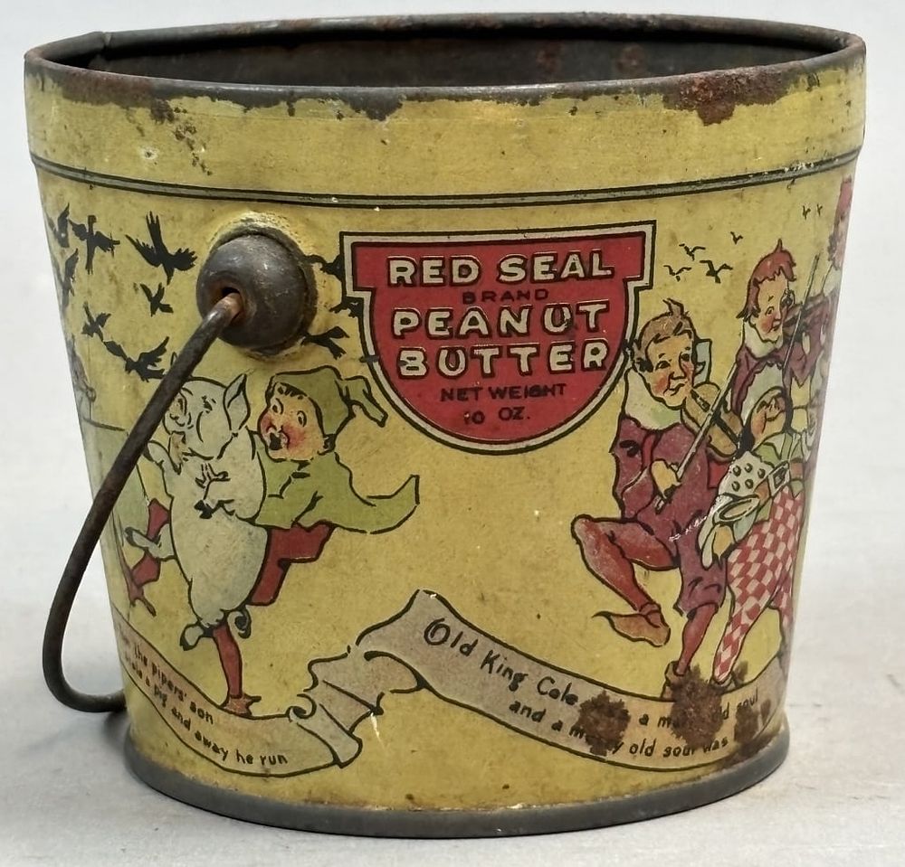 Lot 230: Red Seal 10oz Peanut Butter Tin Bucket with Handle