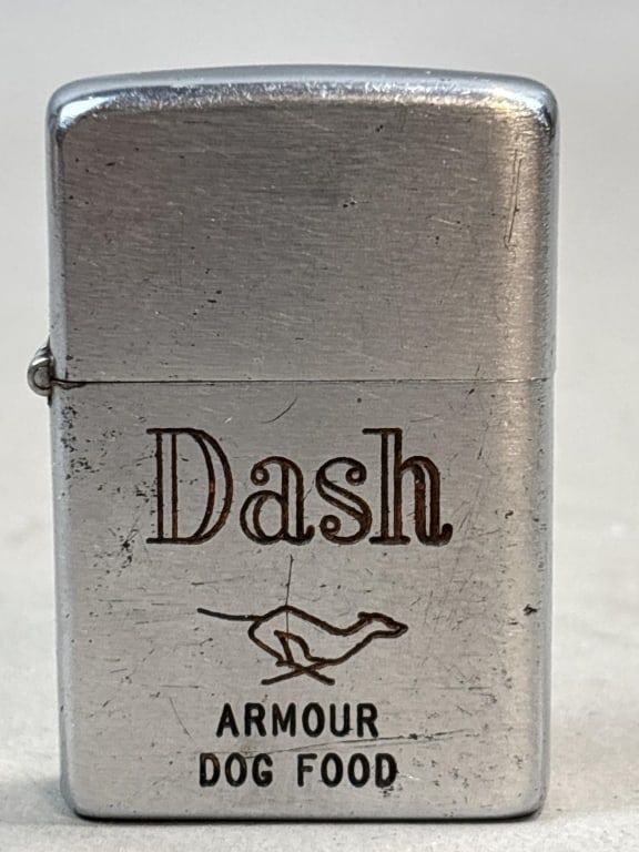 Lot 244: Dash Armour Dog Food Zippo Lighter