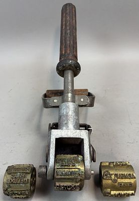 Antique Armour Meat Processing Plant Rolling Stamp. Please make sure you view all photos and ask 