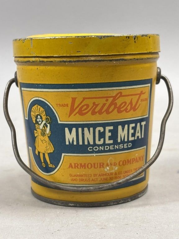 Lot 251: Veribest Mince Meat Tin Bucket with Handle