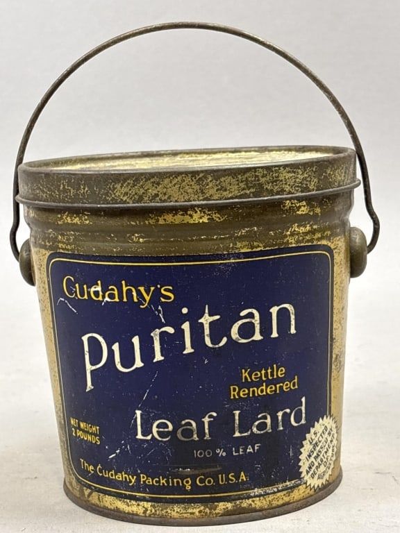Lot 271: Gudahy's Puritan Leaf Lard Tin Bucket w/ Handle
