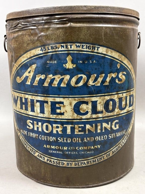 Lot 279: Armour's 45lb White Cloud Shortening Tin