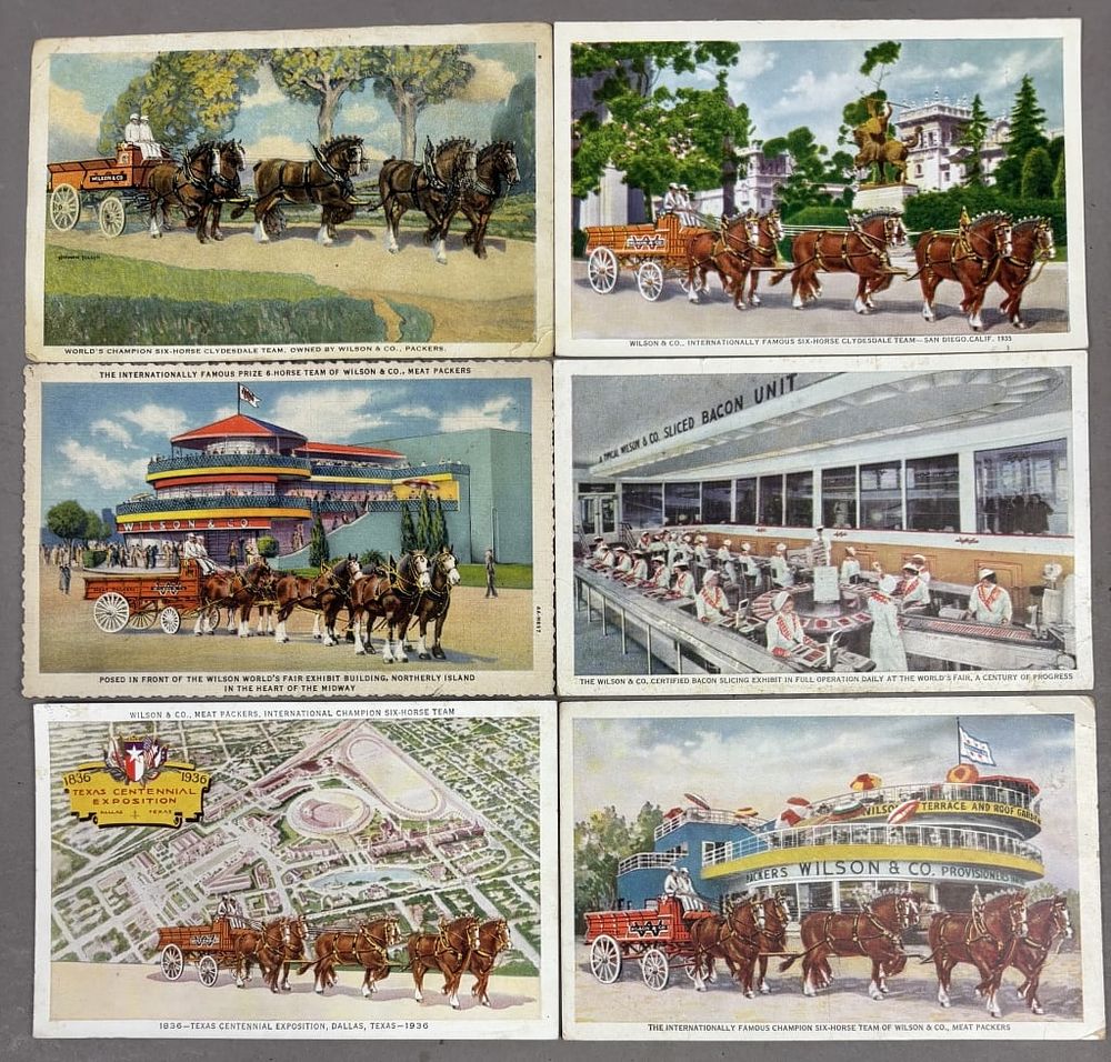 Lot 306: Lot of 6 Wilson's & Co Post Cards