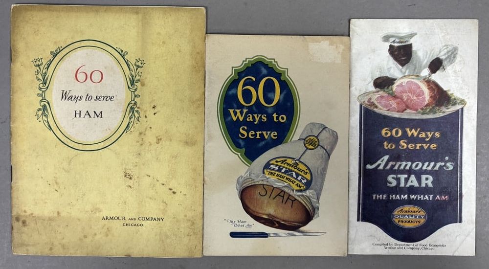 Lot 313: Lot of 3 Armour's Ham Recipe Books