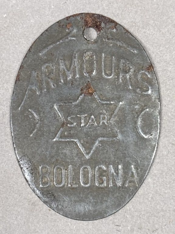 Lot 341: Antique 20s Armour's Star Bologna Advertising Tag