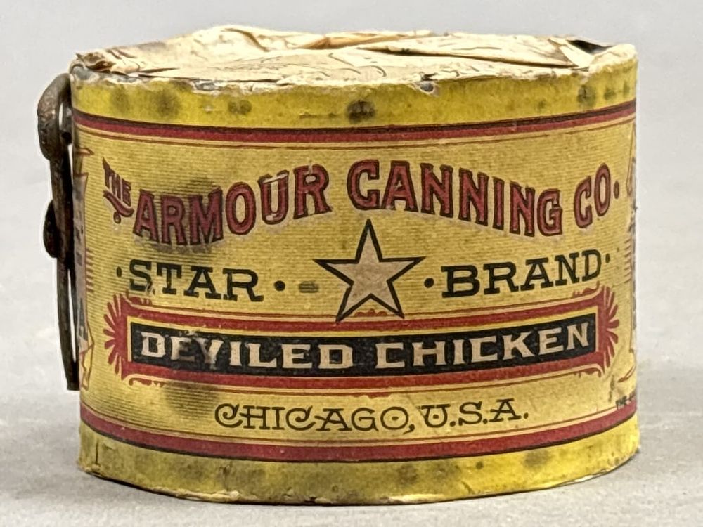 Lot 349: Armour Canning Co Deviled Chicken Can w/ Key
