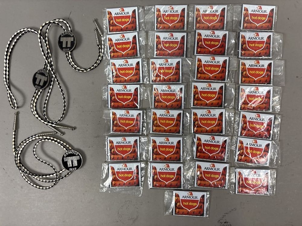 Lot 364: Lot of 32 Armour Neck Ties and Magnets