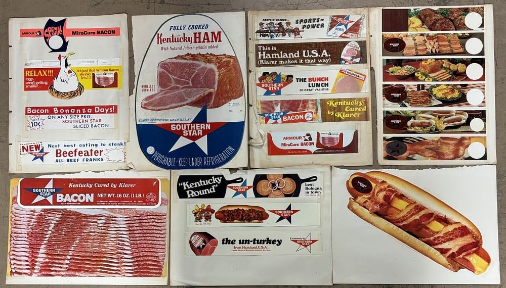 Lot 410: Lot 21 Armour Paper Stock Store Advertising Signs
