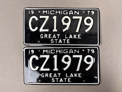 1979 Pair CZ1979 Michigan Personalized Plates. See all photos as a better idea of condition. 