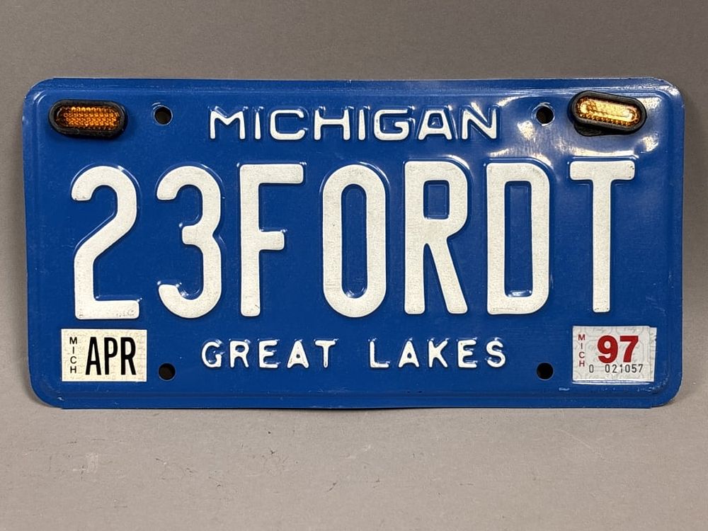 Lot 193: 1997 Michigan 23FordT Personalized License Plate