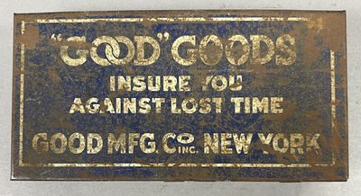 "Good" Goods Asbestos Graphited Washer Metal Tin. Please make sure you view all photos and ask 