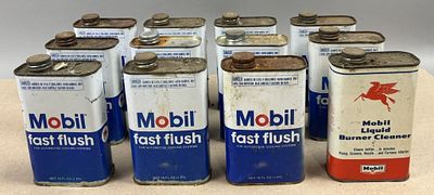 Lot 12 Full Mobil Fast Flush Liquid Burner Pints. Lot of 12 - 11 fast flush, 1 burner cleaner 