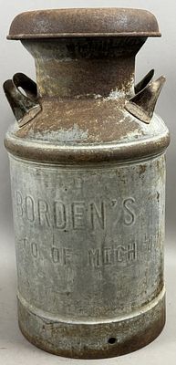 Borden's Co Michigan Embossed Milk Jug Can w Lid. See all photos Condition: PLEASE NOTE WE OFFER 