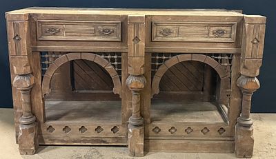 Victorian Era Built In Dining Room Buffet Cabinet. SEE ALL PHOTOS - Measures 60" wide x 20? deep 