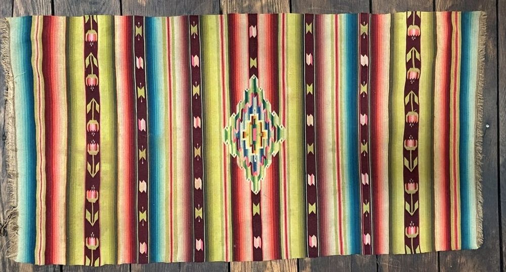 Lot 263: Antique Mexican American Indian Saddke Blanket