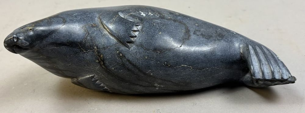 Lot 275: Inuit Soapstone Seal Carving