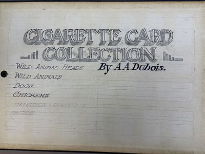 Lot of 470 Animal Player's Cigarettes Cards. Wild animal heads, wild animals, Dogs, Chickens 