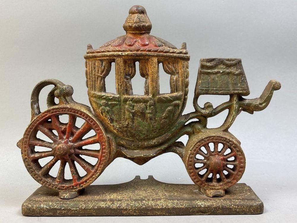 Lot 318: Antique Cast Iron Hubley Carriage Door Stop