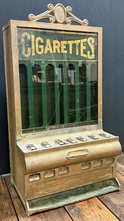 Lot 360: Antique Rowe Cigarette Table Top Vending Machine