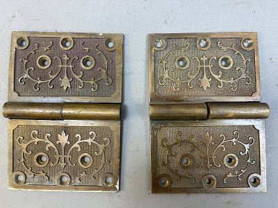 Pair 1870 5" x 7" Antique Door Hinges. Measurements in photos PLEASE NOTE WE OFFER IN HOUSE 