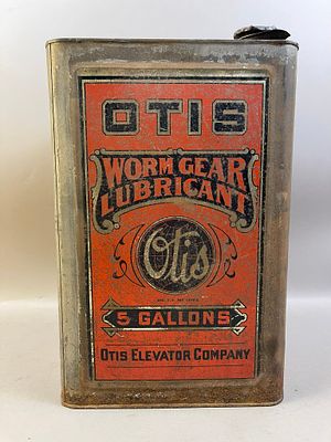 Otis Worm Gear Lubricant 5 Gallons Tin Elevator Co. Measurements in photos PLEASE NOTE WE OFFER 