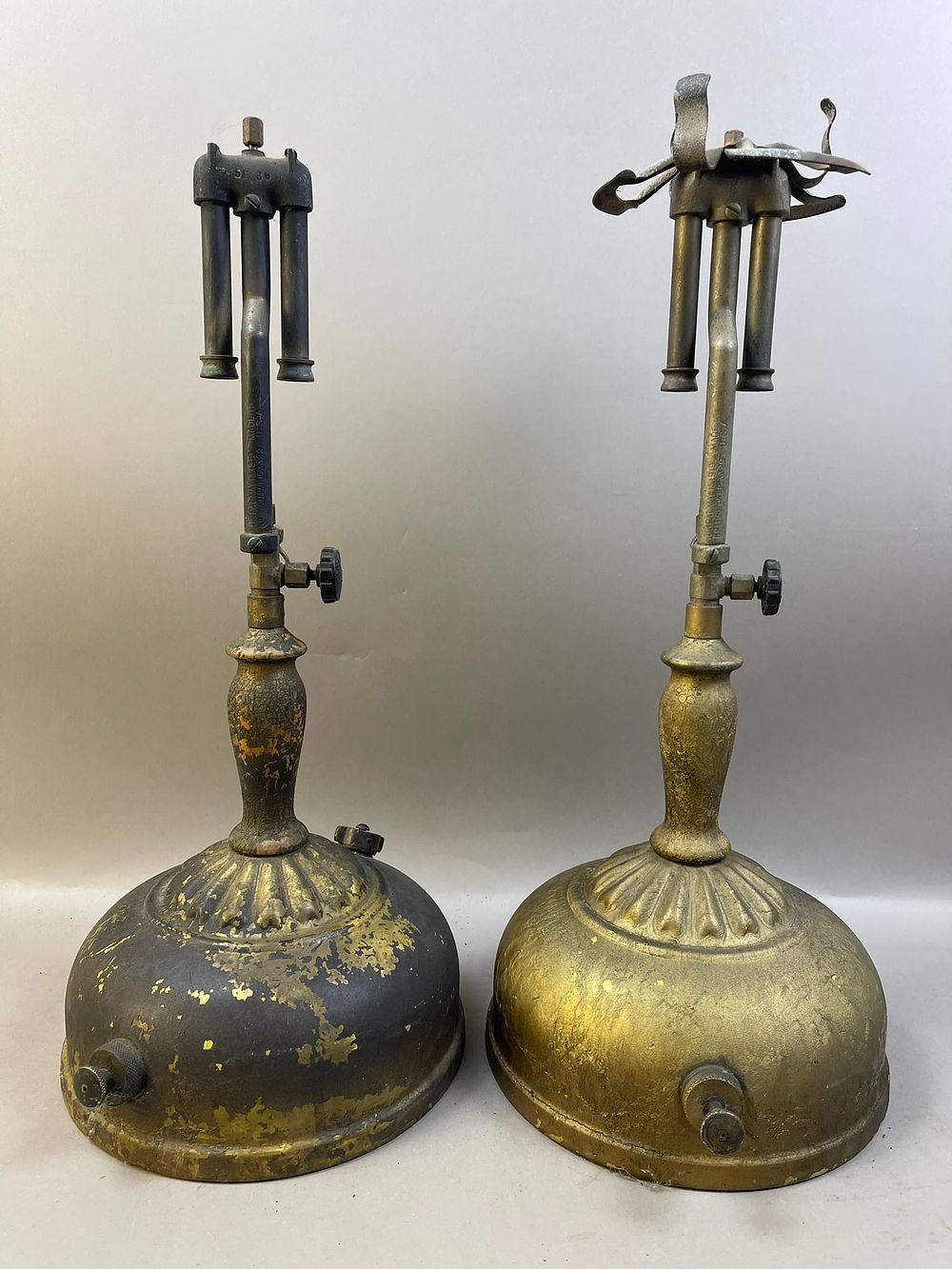 Lot 176: Pair of Coleman Lamp Co Quick-Lite Gas Fixtures