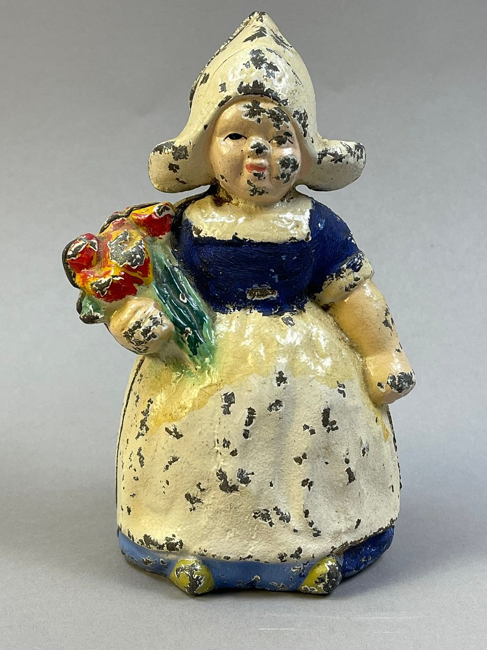 Lot 182: 1930s Vintage Cast Iron Dutch Girl Coin Bank