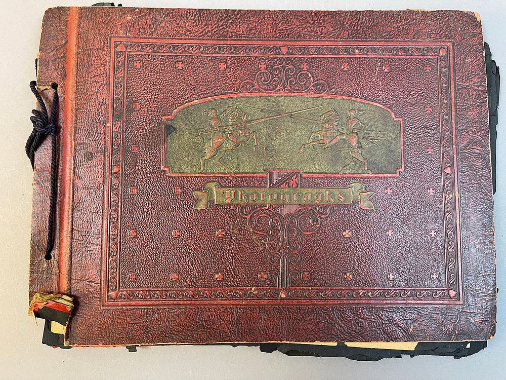 Lot 207: Vintage Photo Album of 82 pictures Family Children