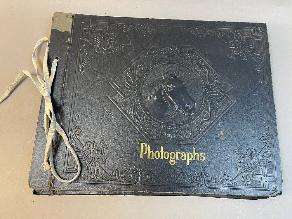 Lot 211: Lot of 160 Photos in Album Wedding Family Children