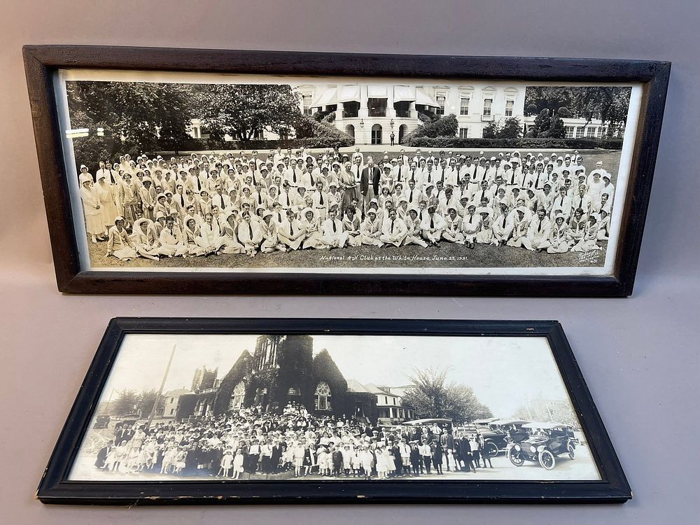 Lot 222: Pair 1931 National 4H Club White House Photos